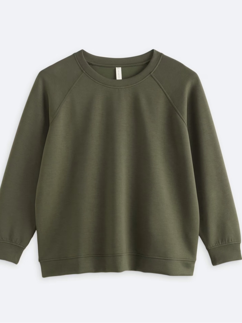 We wander performaluxe crewneck pullover sweatshirt dark olive large
